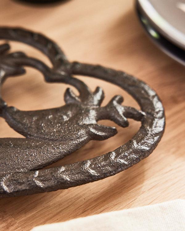 Dibor Heart Shaped Kissing Deer Trivet