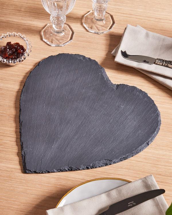 Dibor Heart Shaped Slate Cheese Board
