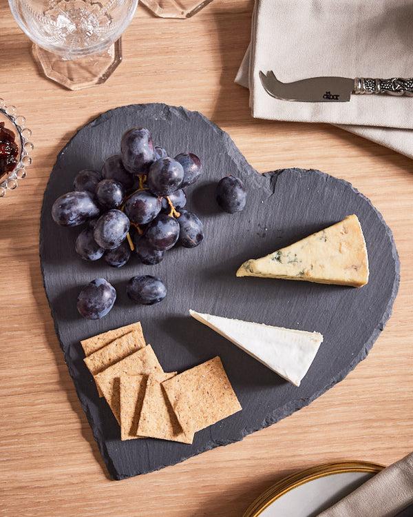dibor Heart Shaped Slate Cheese Board