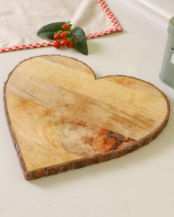 Dibor Heart Shaped Wooden Cheese Board