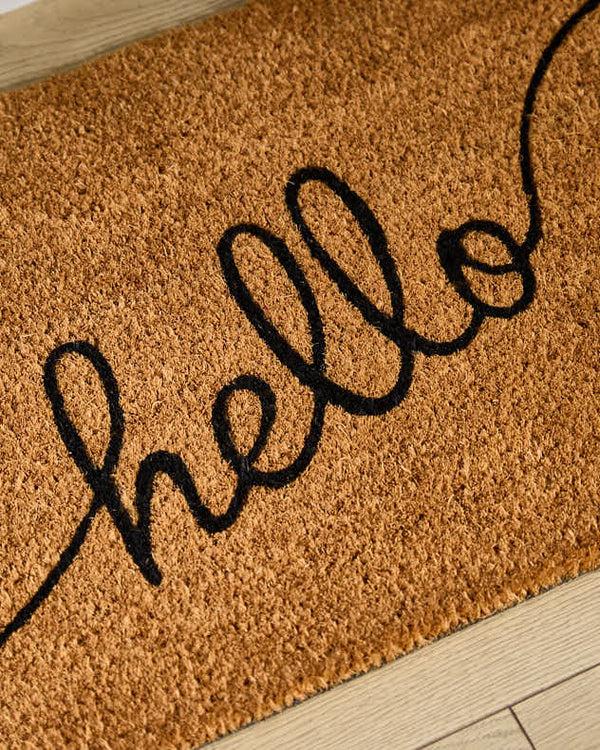 Dibor Hello Natural Coir Doormat