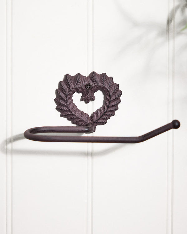 Dibor Isabelle Brown Heart Toilet Roll Holder
