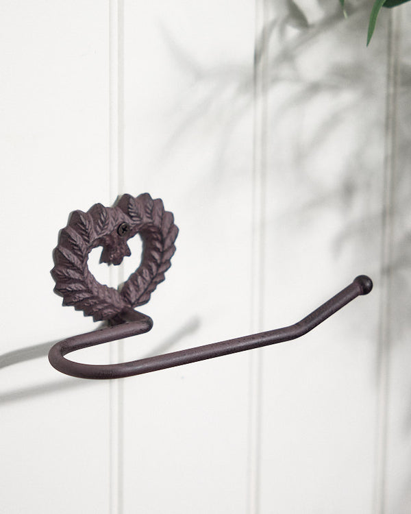 Dibor Isabelle Brown Heart Toilet Roll Holder