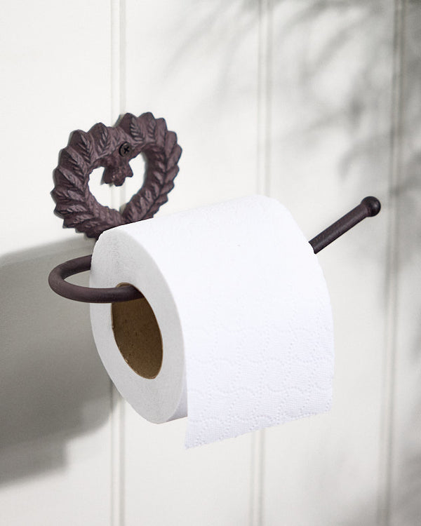 dibor Isabelle Brown Heart Toilet Roll Holder