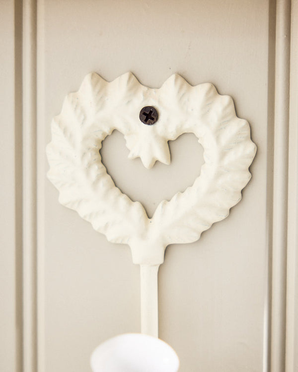 Dibor Isabelle Ivory Heart Wall Hook