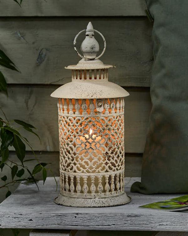 Dibor Ivory Moroccan Antique Candle Lantern