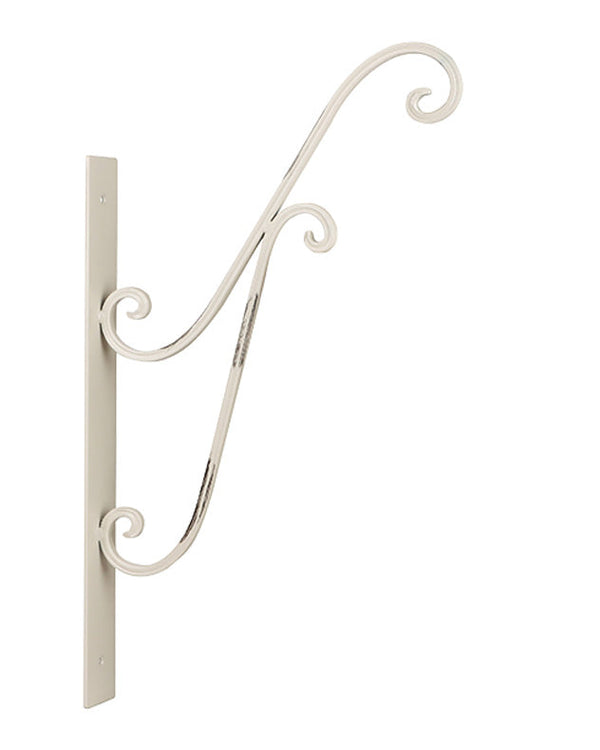 Dibor Ivory White Hanging Basket Bracket