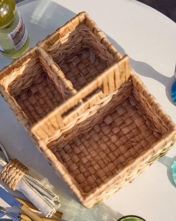 Dibor Kano Water Hyacinth Compartment Basket