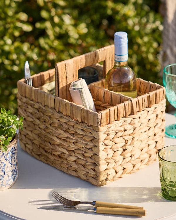 dibor Kano Water Hyacinth Compartment Basket