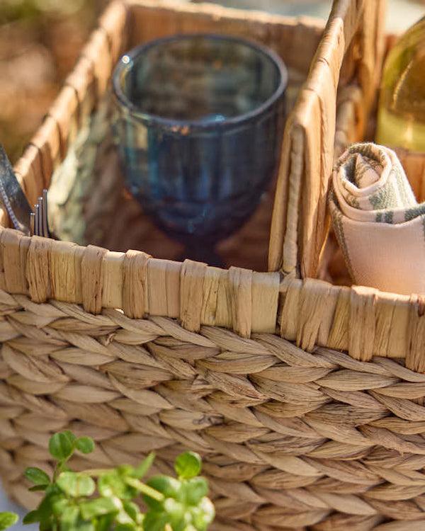 Dibor Kano Water Hyacinth Compartment Basket
