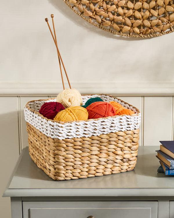 dibor Kano Water Hyacinth Tray Basket