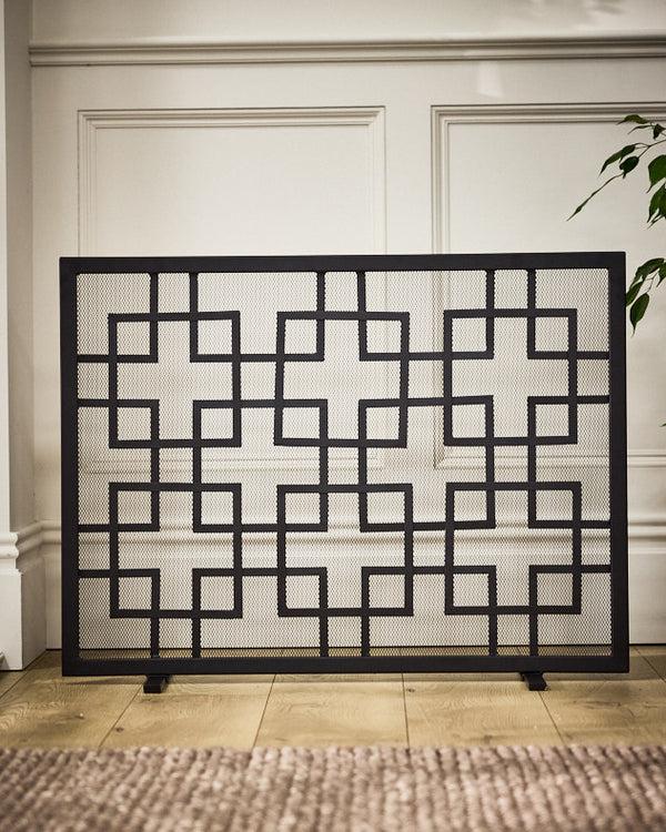 Dibor Kensington Matte Black Fire Screen