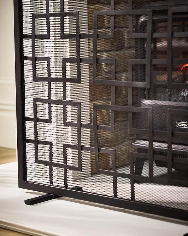 Dibor Kensington Matte Black Fire Screen