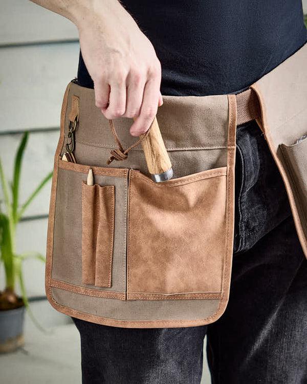 Dibor Khaki Gardening Tool Belt