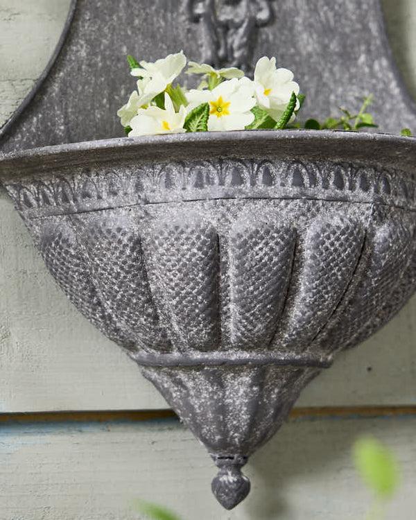 Dibor Lacourt Antique Zinc Wall Planter