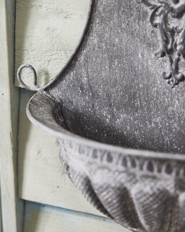 Dibor Lacourt Antique Zinc Wall Planter