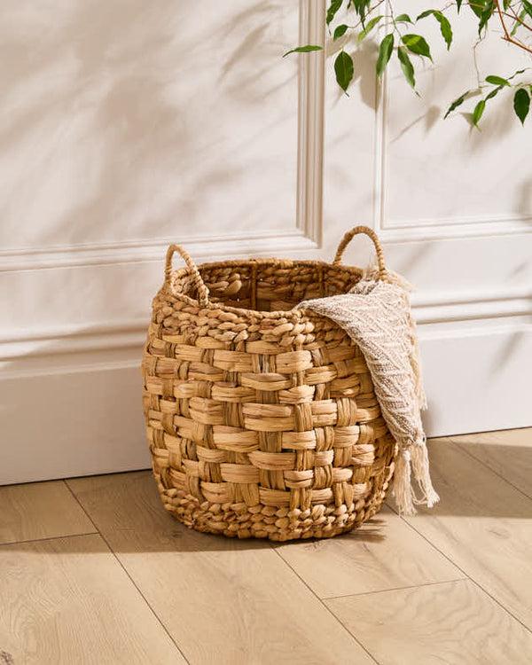 Dibor Lakelyn Water Hyacinth Round Basket