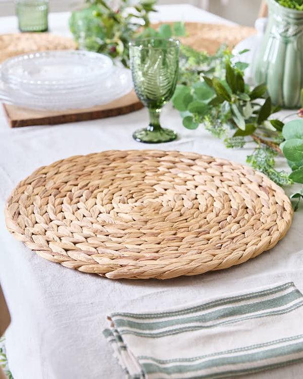 Dibor Lakelyn Water Hyacinth Round Placemat