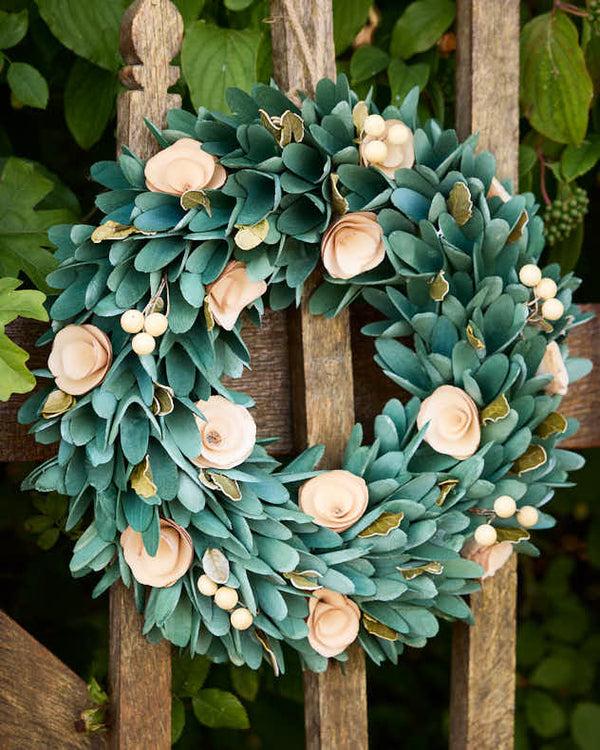 Dibor Lambeth Pastel Rose Spring Wreath 35cm