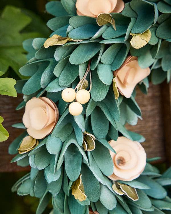 Dibor Lambeth Pastel Rose Spring Wreath 35cm