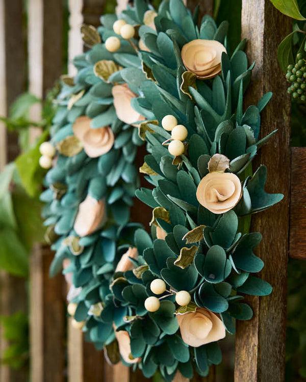 Dibor Lambeth Pastel Rose Spring Wreath 35cm