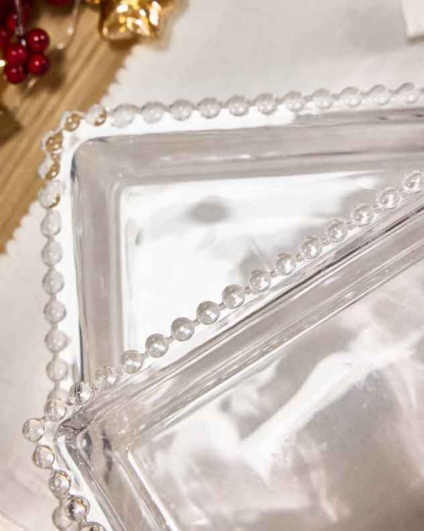 Dibor Large Bella Perle Glass Serving Platter