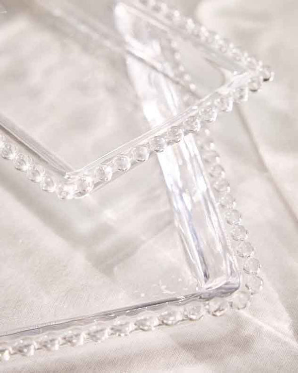 Dibor Large Bella Perle Glass Serving Platter