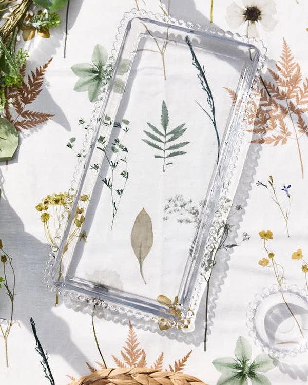 Dibor Large Bella Perle Glass Serving Platter