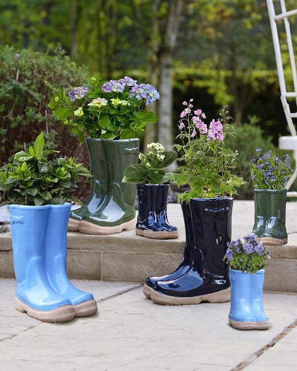 Dibor Large Ceramic Welly Boot Planters