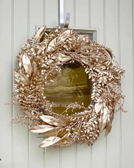 Dibor Large Champagne Gold Laurel Wreath