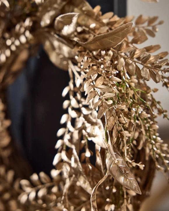 dibor Large Champagne Gold Laurel Wreath