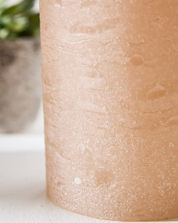 Dibor Large Cream Rustic Pillar Candle