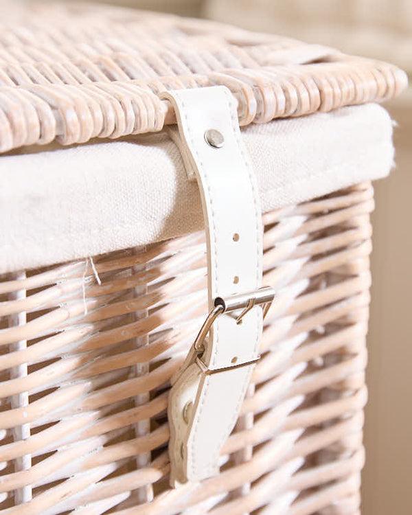 Dibor Large Lined Wicker Laundry Basket