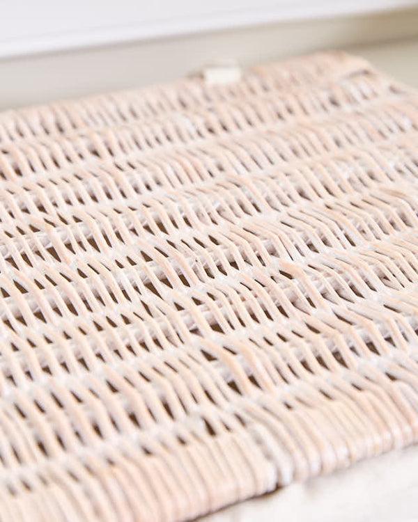 Dibor Large Lined Wicker Laundry Basket