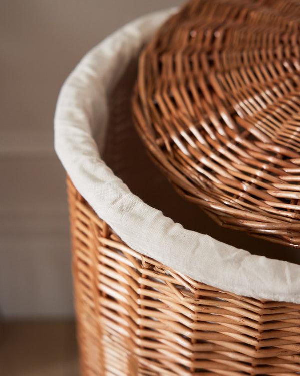 Dibor Large Lined Wicker Storage Basket