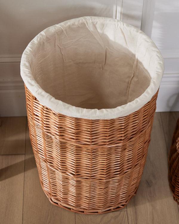 Dibor Large Lined Wicker Storage Basket