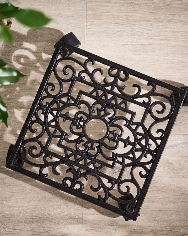 Dibor Large Ornate Rolling Plant Stand