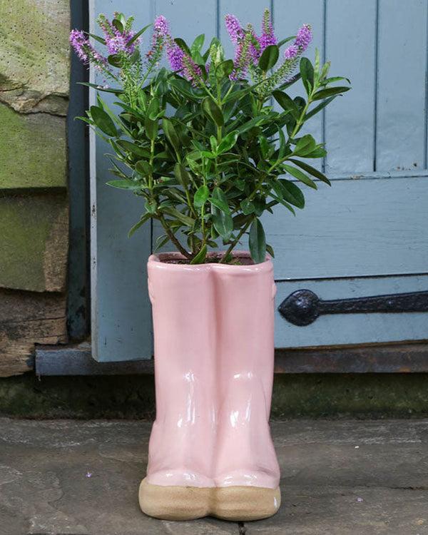 Dibor Large Pink Welly Boot Planter
