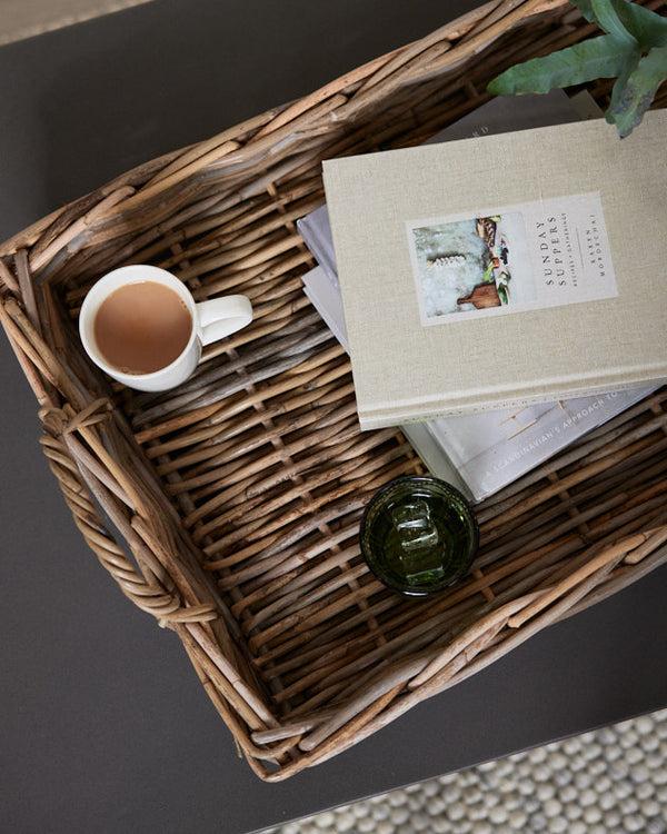 Dibor Large Rattan Tray