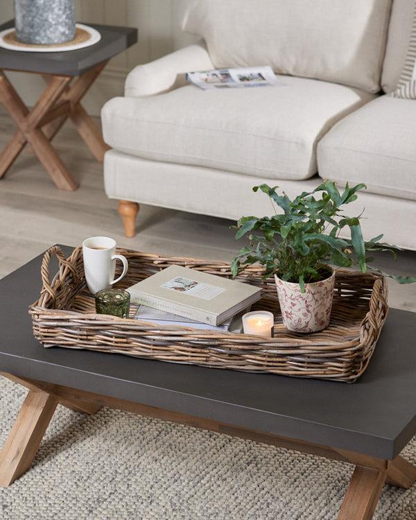 dibor Large Rattan Tray