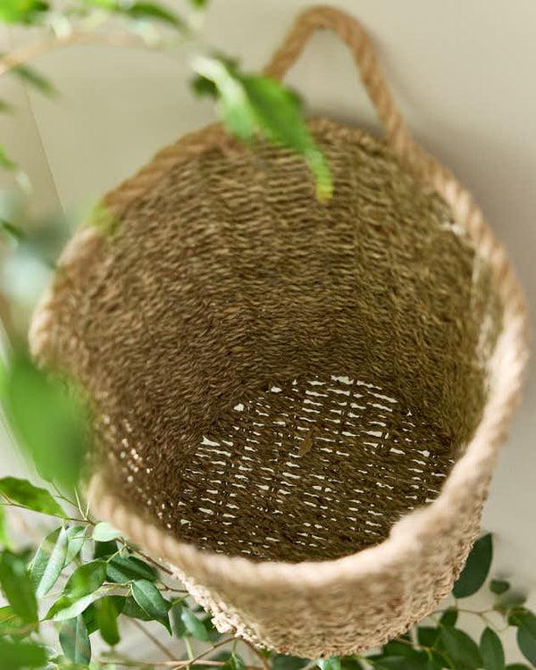 Dibor Large Rope Finish Seagrass Wall Basket