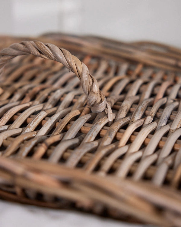 Dibor Large Square Rattan Laundry Basket