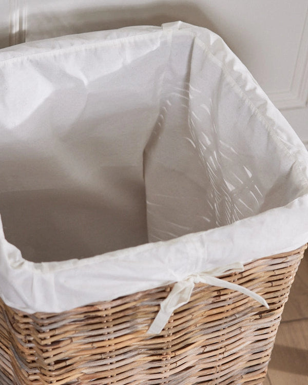 Dibor Large Square Rattan Laundry Basket