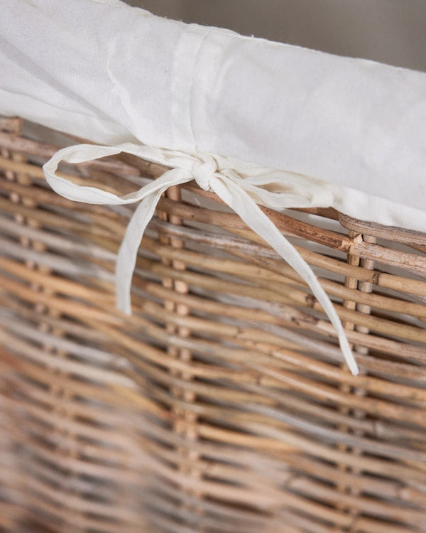 dibor Large Square Rattan Laundry Basket