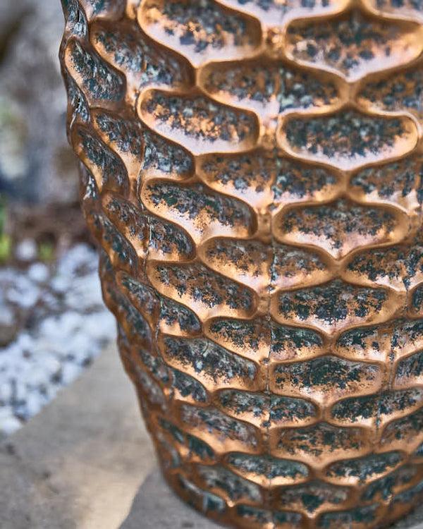 Dibor Large Textured Gold Planter