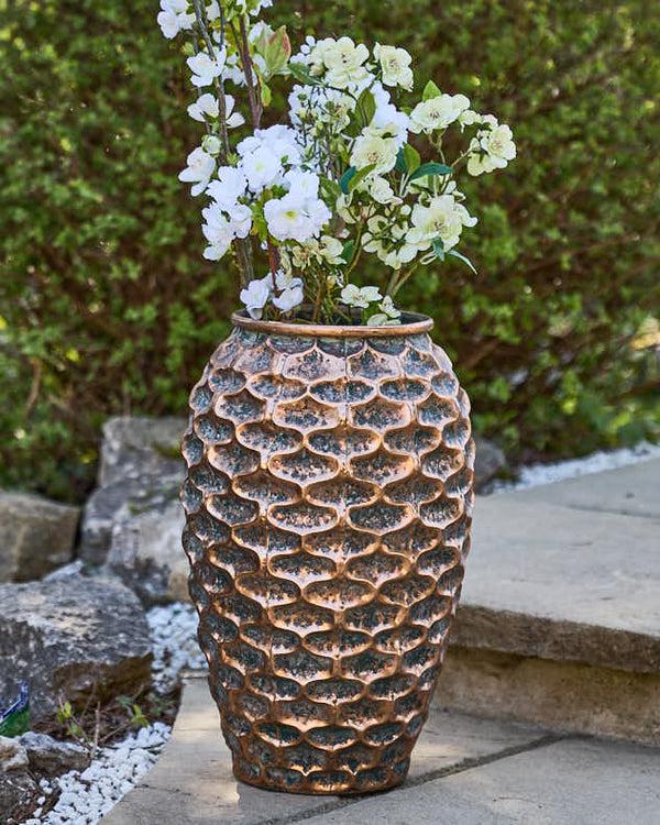 dibor Large Textured Gold Planter