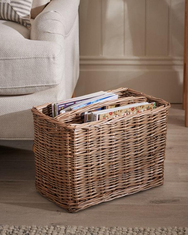 dibor Large Wicker Magazine Basket
