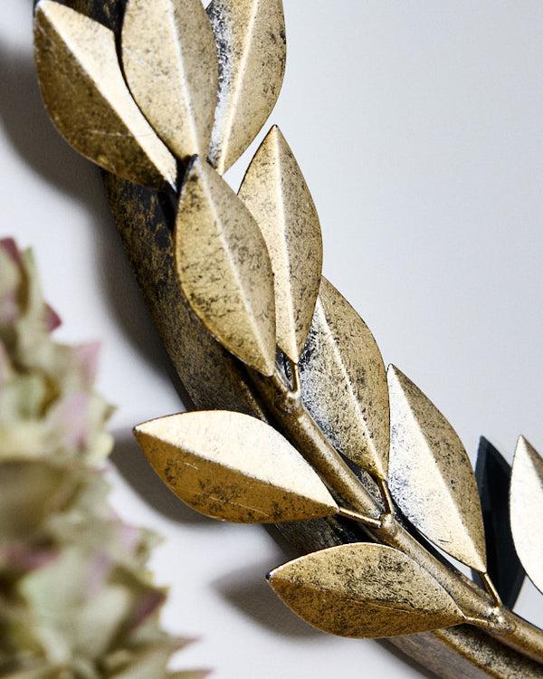 Dibor Laurent Botanical Gold Round Mirror