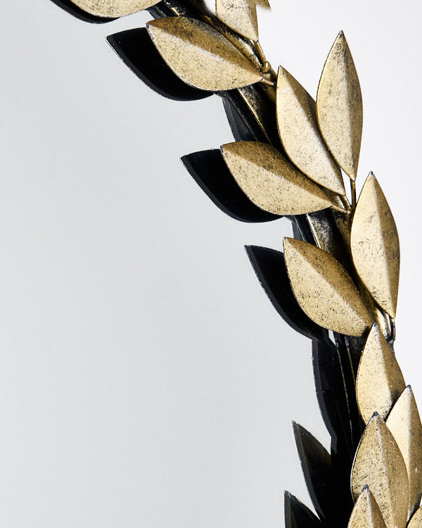 Dibor Laurent Botanical Gold Round Mirror