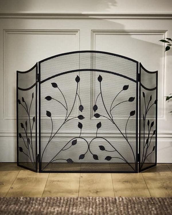 Dibor Leaf Vine Three Fold Fire Screen